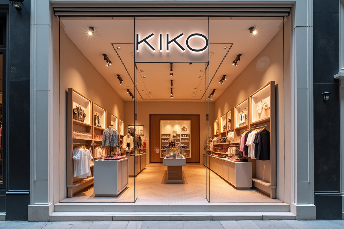 Vitrine moderne d'une boutique KIKO en plein jour