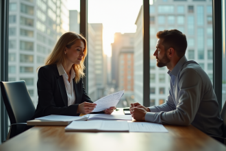 Consultante en image féminine dans un bureau moderne