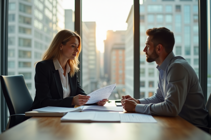 Consultante en image féminine dans un bureau moderne